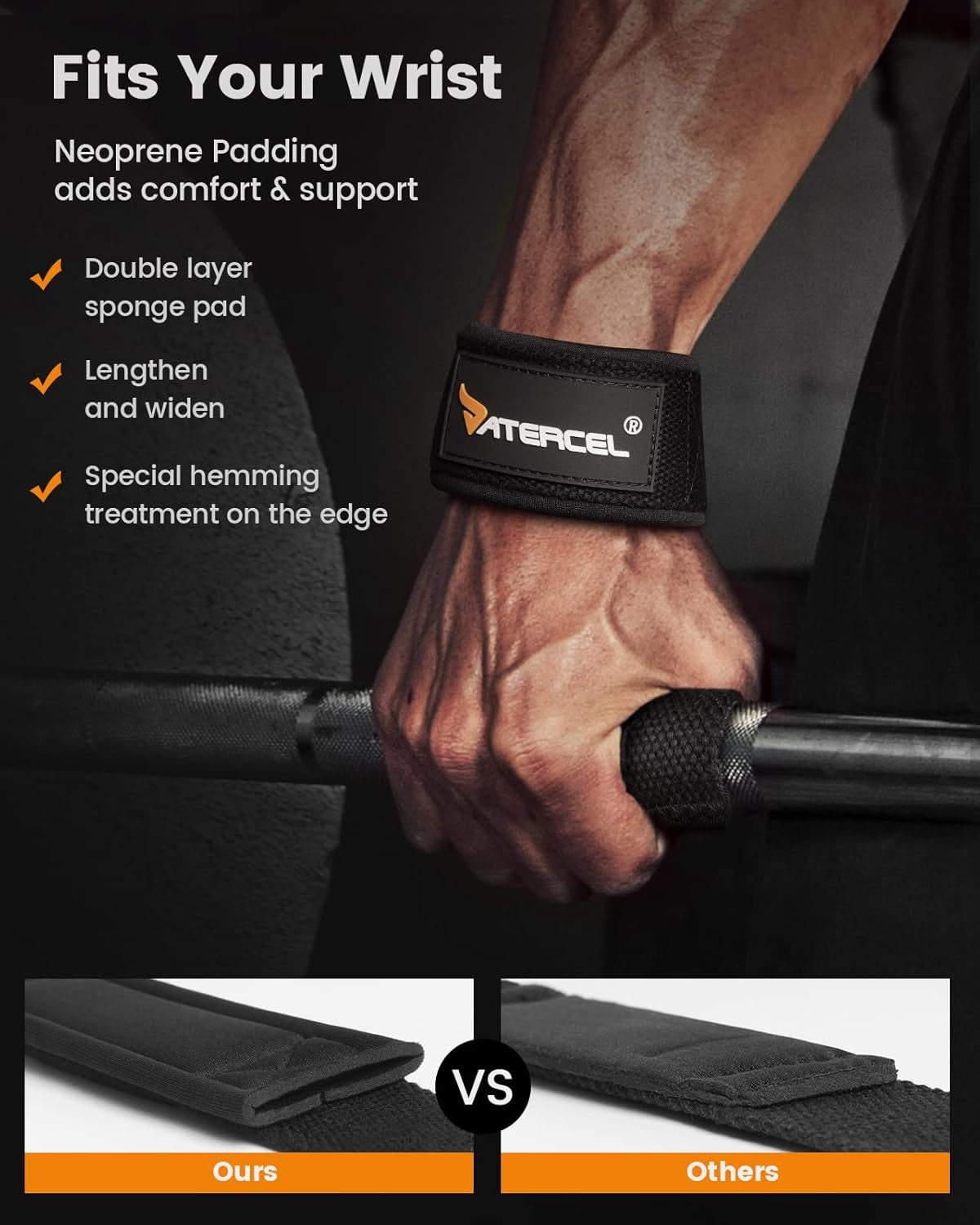 Atercel Weightlifting Wrist Straps